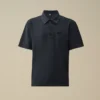 Polo de manga corta con botones de piqué 24/1