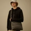 Bolso de hombro con diseño en espiga
