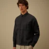 Camisa de lino de manga larga con botones de Lens