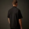 Camisa de manga corta con botones de gabardina de la Metropolis Series