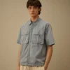 Camisa de manga corta con cremallera 50 Fili
