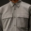 Camisa de manga larga con botones de gabardina de la Metropolis Series