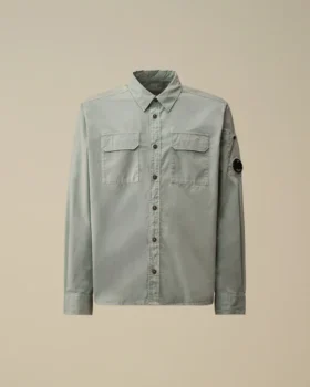 Camisa de manga larga «Lens» de gabardina orgánica