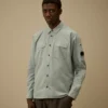Camisa de manga larga «Lens» de gabardina orgánica