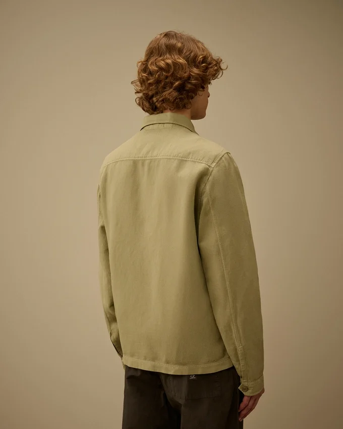 Camisa de sarga rota con botones