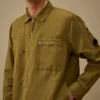 Camisa exterior con cremallera «Lens» de algodón y lino