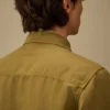Camisa exterior con cremallera «Lens» de algodón y lino