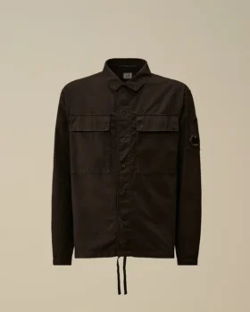 Camisa oversize de algodón ripstop con botones y detalle de Lens