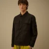 Camisa oversize de algodón ripstop con botones y detalle de Lens