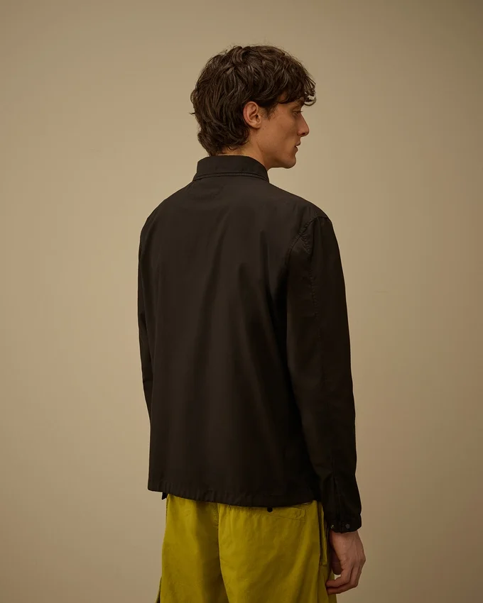 Camisa oversize de algodón ripstop con botones y detalle de Lens