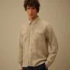 Camisas de lino de manga larga con botones