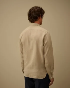 Camisas de lino de manga larga con botones