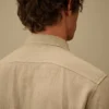 Camisas de lino de manga larga con botones