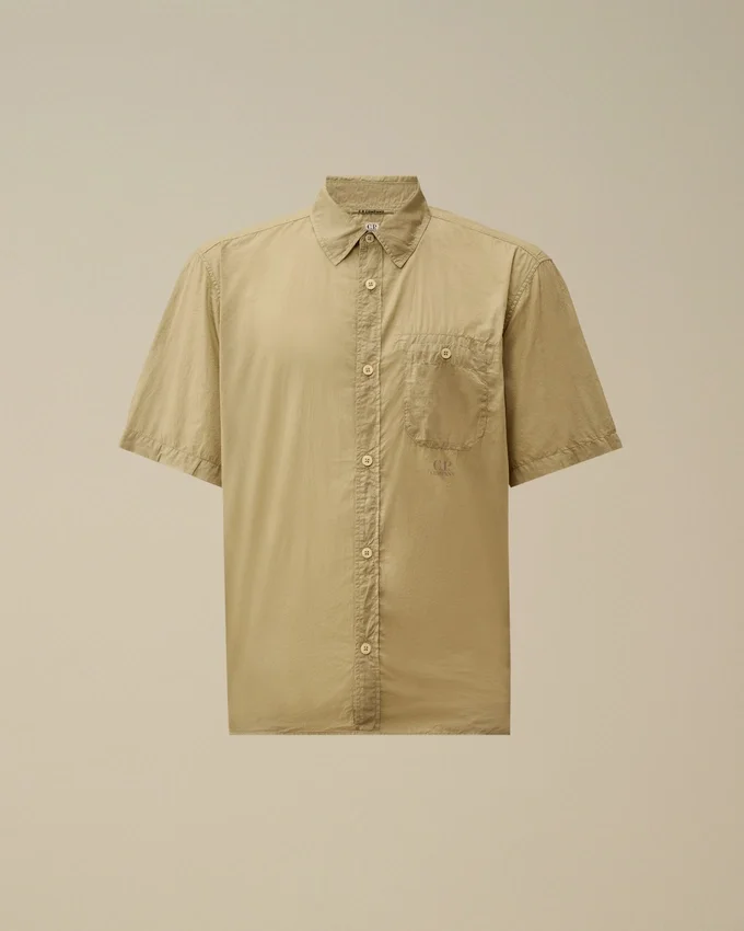 Camisas de manga corta con botones de mussola ligera