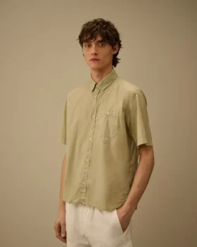 Camisas de manga corta con botones de mussola ligera