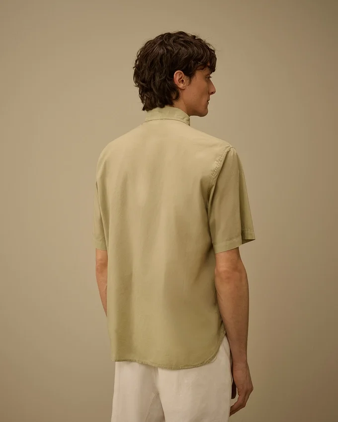 Camisas de manga corta con botones de mussola ligera