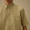 Camisas de manga corta con botones de mussola ligera