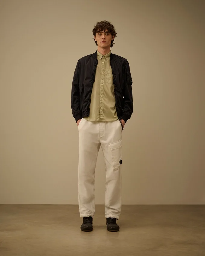 Camisas de manga corta con botones de mussola ligera