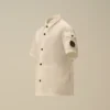 Camisas de manga corta con botones y lente de algodón popelín U16