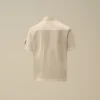 Camisas de manga corta con botones y lente de algodón popelín U16