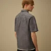 Camisas de manga corta de cambray con botones