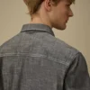 Camisas de manga corta de cambray con botones