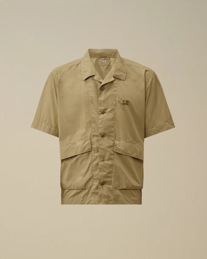 Camisas de manga corta holgadas de popelín