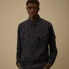 Camisas de manga larga con botones de algodón y lino