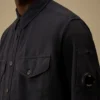 Camisas de manga larga con botones de algodón y lino