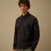 Camisas de manga larga con botones de mussola ligera