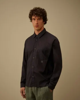 Camisas de manga larga con botones de mussola ligera