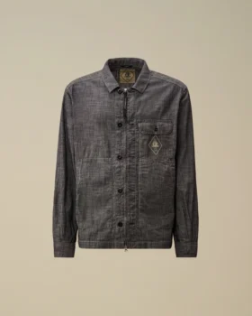 Camisas de manga larga con cremallera de cambray