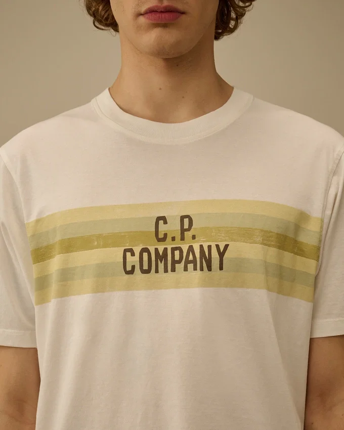 Camiseta de manga corta a rayas de jersey 30/1