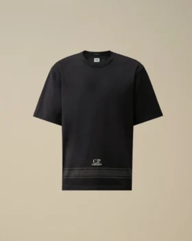 Camiseta de manga corta con bordado, confeccionada en jersey mercerizado retorcido 30/2