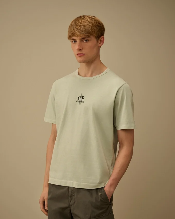 Camiseta de manga corta con bordado de jersey 1020