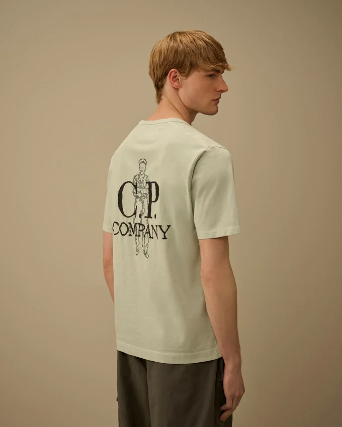 Camiseta de manga corta con bordado de jersey 1020