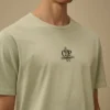 Camiseta de manga corta con bordado de jersey 1020