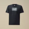 Camiseta de manga corta con etiqueta con logotipo, confeccionada en jersey 24/1