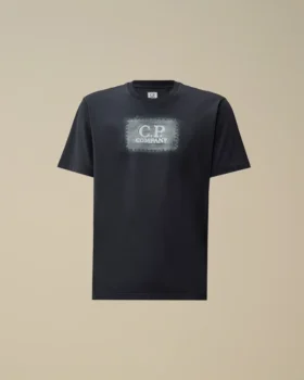 Camiseta de manga corta con etiqueta con logotipo, confeccionada en jersey 24/1