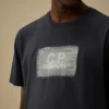 Camiseta de manga corta con etiqueta con logotipo, confeccionada en jersey 24/1