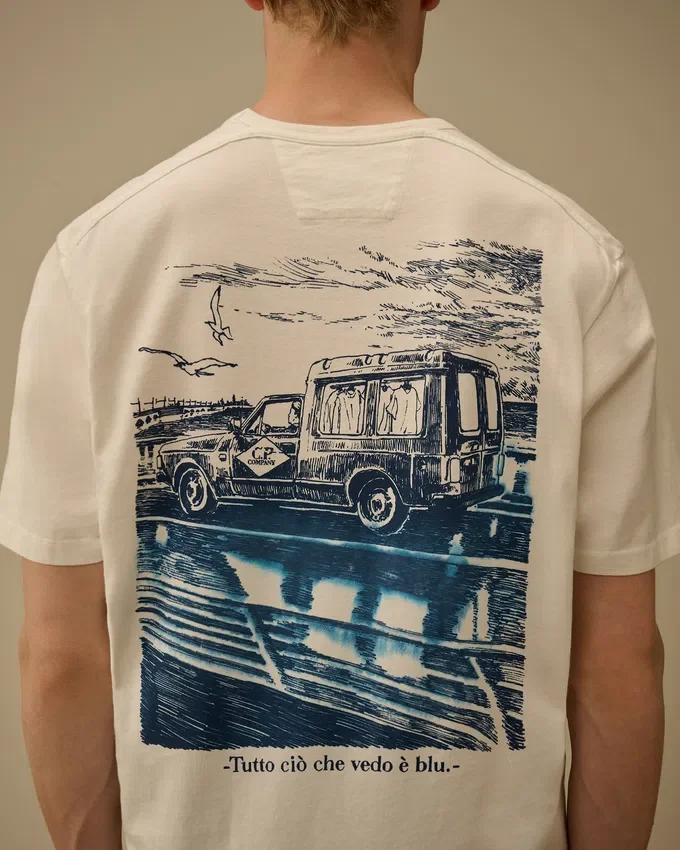 Camiseta de manga corta con logotipo de jersey compacto 20/1