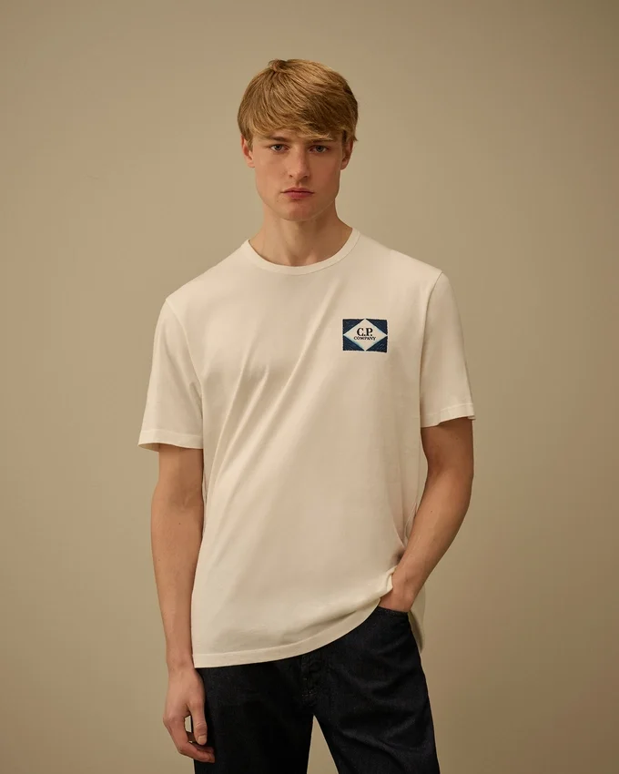 Camiseta de manga corta con logotipo de jersey compacto 20/1
