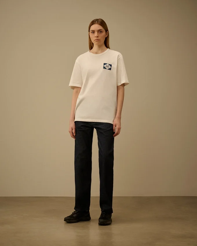 Camiseta de manga corta con logotipo de jersey compacto 20/1