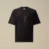 Camiseta de manga corta con logotipo, de jersey mercerizado retorcido 30/2