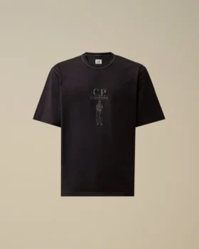 Camiseta de manga corta con logotipo, de jersey mercerizado retorcido 30/2