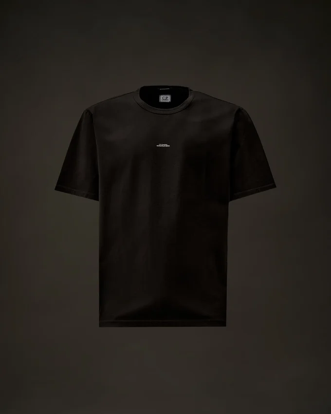 Camiseta de manga corta con logotipo en el pecho de la Metropolis Series, confeccionada en jersey mercerizado