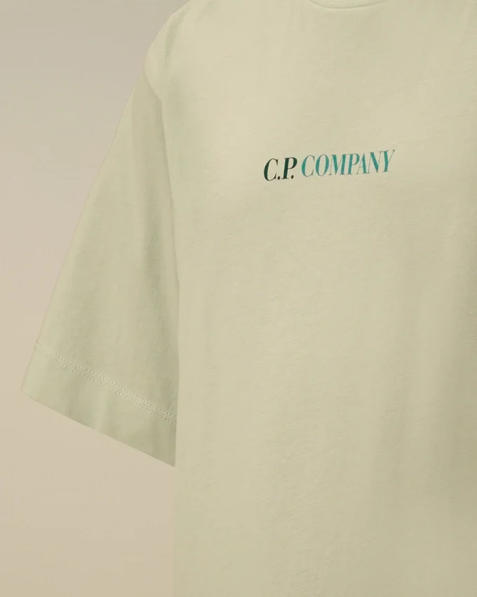 Camiseta de manga corta con logotipo grande de jersey de algodón 30/1 U16