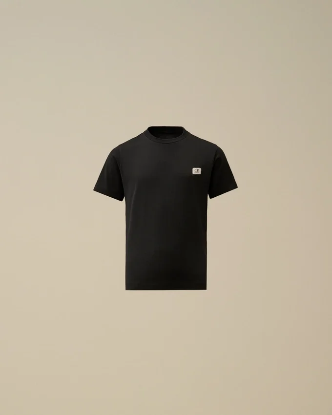 Camiseta de manga corta con parche con el logotipo, confeccionada en jersey de algodón U16 30/1