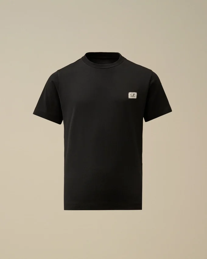Camiseta de manga corta con parche con el logotipo, confeccionada en jersey de algodón U16 30/1