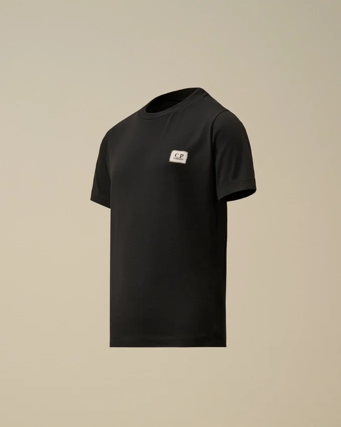 Camiseta de manga corta con parche con el logotipo, confeccionada en jersey de algodón U16 30/1